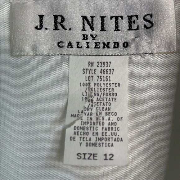 J. R. NITES BY CALIENDO VINTAGE 80’s SATIN & SHEER CROP BLAZER - Picture 3 of 7